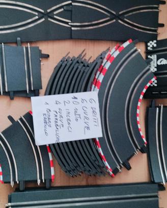 binari pista elettrica Carrera rettilinei /curve