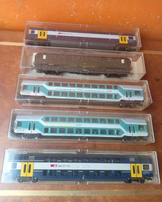 39 Trenini vagoni Fleischmann Lima
