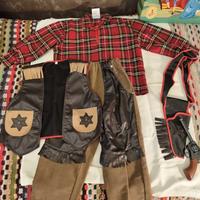 COSTUME ANNI80' CARNEVALE  COWBOY BAMBINO 5/6 ANNI