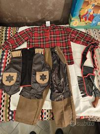 COSTUME ANNI80' CARNEVALE  COWBOY BAMBINO 5/6 ANNI