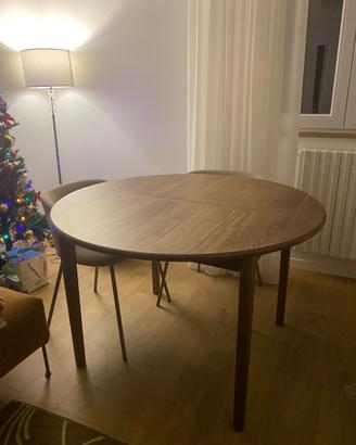 Tavolo tondo in legno allungabile – elegane