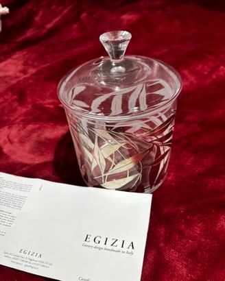 Egizia- Barattolo in vetro soffiato