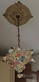 LAMPADARIO IN CERAMICA DI CAPODIMONTE