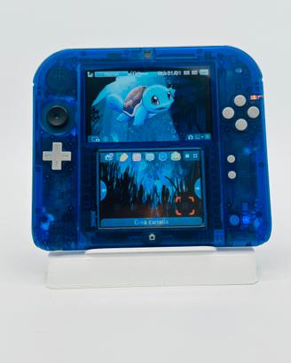 Nintendo 2DS Blu Trasparente Personalizzata