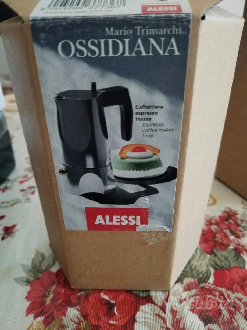 Caffettiera una tazza Ossidiana Alessi