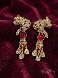 orecchini vintage Pantera firmati per donna
