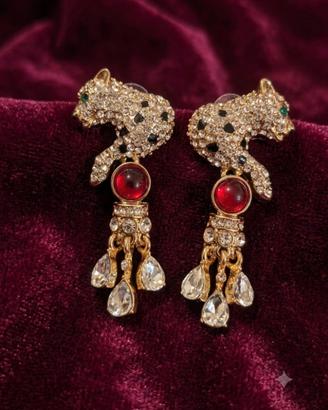 orecchini vintage Pantera firmati per donna