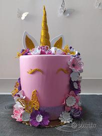torta scenografica  unicorno addobbo  compleanno