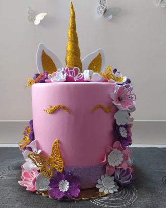 torta scenografica  unicorno addobbo  compleanno