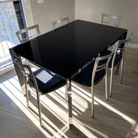 Tavolo in vetro nero Calligaris