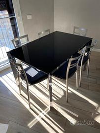 Tavolo in vetro nero Calligaris