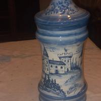 Vaso ceramica di Albisola dipinto a mano