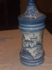 Vaso ceramica di Albisola dipinto a mano