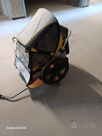 Rimorchio bici per 2 bambini (carrello)