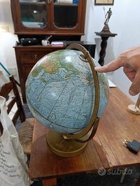  Mappamondo vintage con base in ottone – oggett