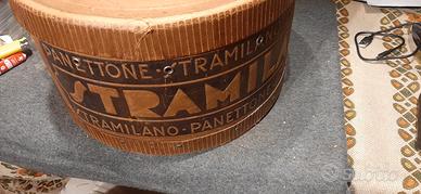 antico contenitore  pubblicitario panettone 