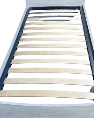 Letto singolo con doghe in legno