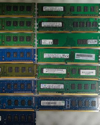 Lotto Blocco 15 Banchi RAM PC Desktop (DDR3 / DDR4
