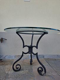 tavolino vetro tondo