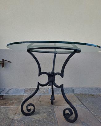 tavolino vetro tondo
