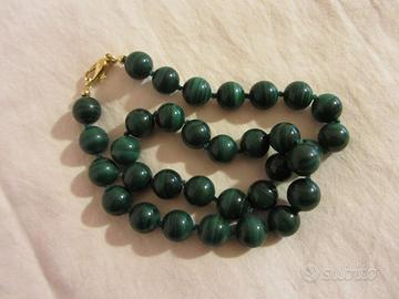 Collana girocollo in malachite