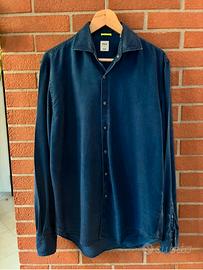 Boggi camicia blu Tg. L maniche lunghe in Tencell