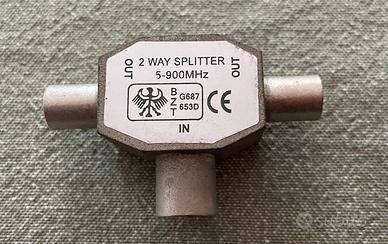 2 way Splitter 9,52 mm., 2F/1M