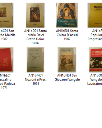 Libretti religiosi antichi e vecchi 1924 al 1987
