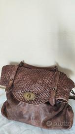 Borsa Postina Artigianale in Vera Pelle Lavata