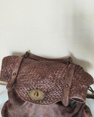 Borsa Postina Artigianale in Vera Pelle Lavata