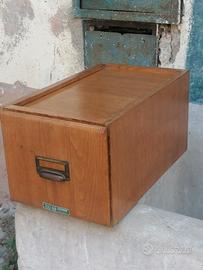 schedario vintage cassettiera vintage Buffetti 