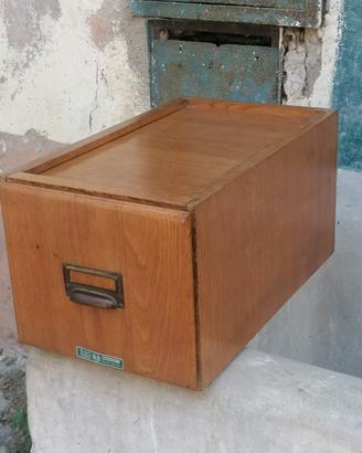 schedario vintage cassettiera vintage Buffetti 