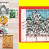 Francobolli italia repubblica e san marino