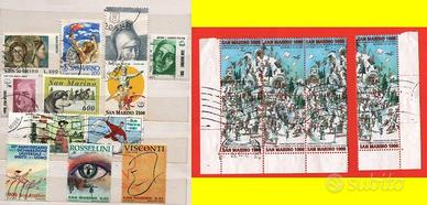 Francobolli italia repubblica e san marino