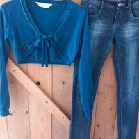 set jeans bolero bambina tg 12 anni