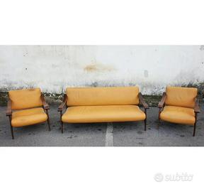Set Divano + 2 poltrone design,anni 50 Scandinave