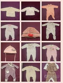 Abbigliamento neonata in lotto da 0-3mesi