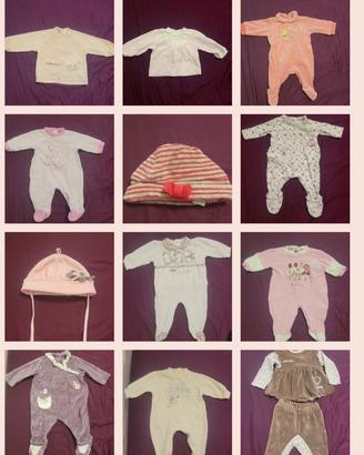 Abbigliamento neonata in lotto da 0-3mesi