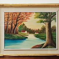 Quadro con pittura ad olio E. Mele