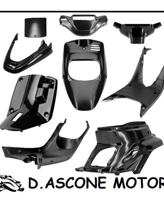 Kit carene booster 4 NERO LUCIDO E 4 GREZZE 8 pezz