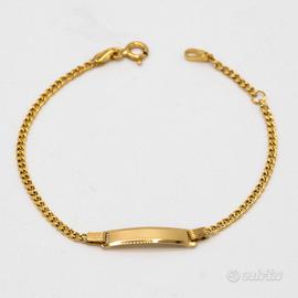 Bracciale in oro giallo 9 kt con piastrina S.58