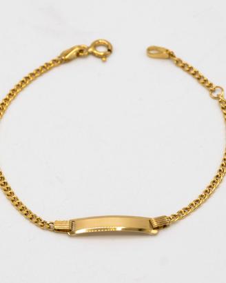 Bracciale in oro giallo 9 kt con piastrina S.58