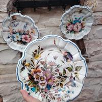 Set 3 piatti Lami decorati fiori
