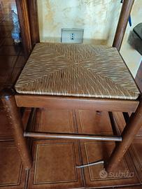 sedia in legno impagliata