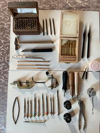 Attrezzi orologiaio Boley tornio avvolgimolle