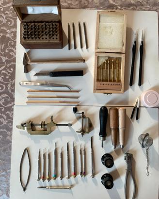 Attrezzi orologiaio Boley tornio avvolgimolle