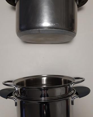 Pentola a pressione e cuocipasta
