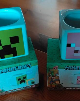 Tazze Minecraft originali Creeper + Pig NUOVE
