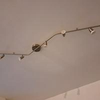 lampadario con faretti luce calda 