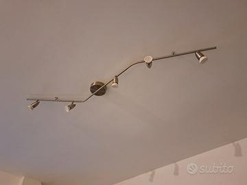 lampadario con faretti luce calda 